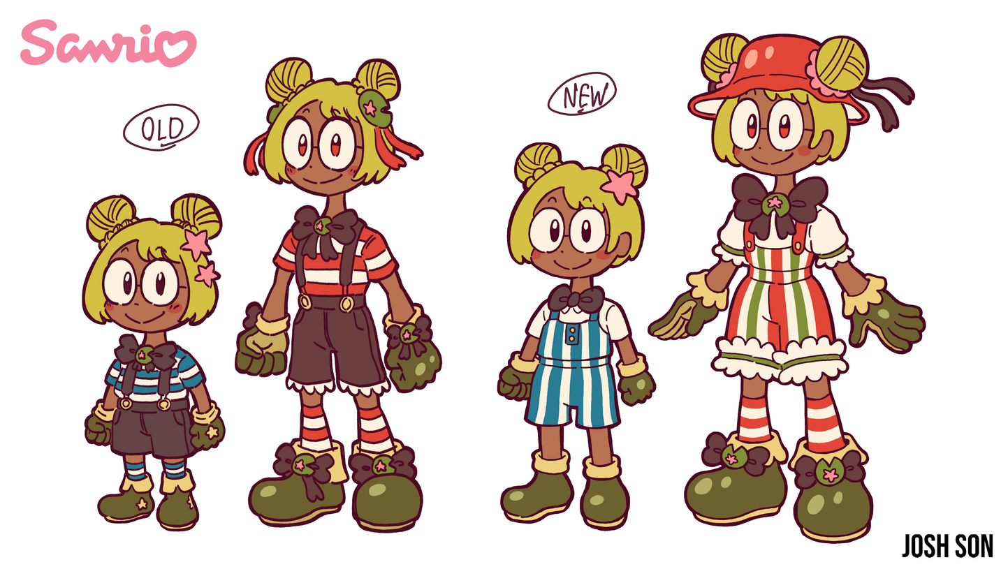 Revision of Keroppi's design for the "Sanrio Magicka" project