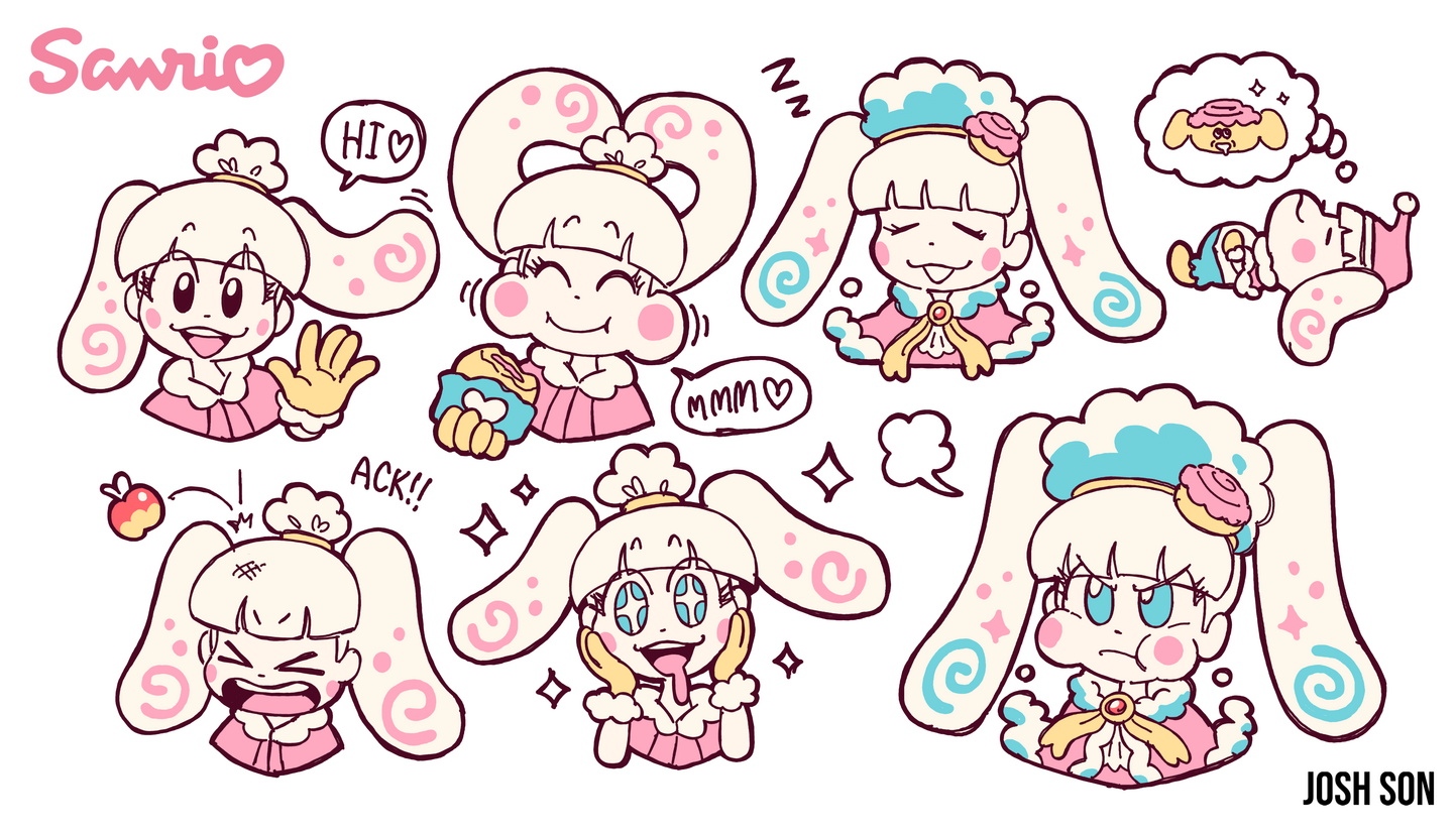 Expression sheet for Cinnamoroll from the "Sanrio Magicka" project Expression sheet for Cinnamoroll from the "Sanrio Magicka" project